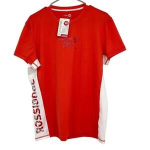 Rossignol Men's Red Lightweight Sport Shirt SunSheild UPF 50 Size XL NEW